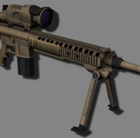 Pistolet à lunette militaire M110 modèle 3D