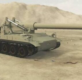 M110a2 Howitzer Tank דגם 3d