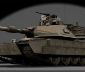 Cartoon Military Tank 3d model