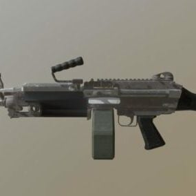 Army M249 Gun 3d malli
