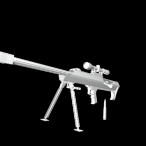 M99a1 בארט Sniper Rifle Gun דגם תלת מימד
