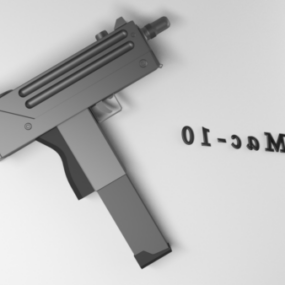نموذج مسدس يدوي Mac-10 ثلاثي الأبعاد