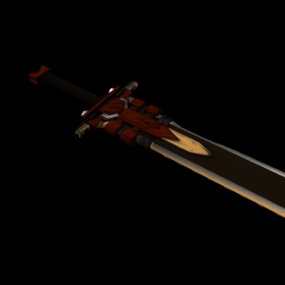 Modello 3d di spada per arma improvvisata