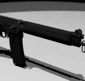 Futuristický 3D model útočné pušky Scifi