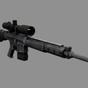 3d модель футуристичної снайперської зброї