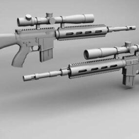軍用 Mk12 銃 3D モデル