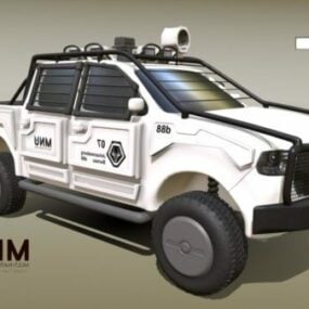 Auto Toyota Hilux mit gepanzertem 3D-Modell