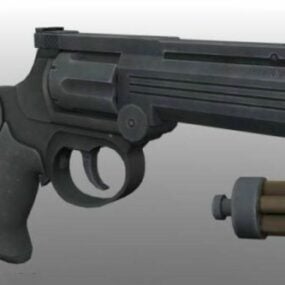 مسدس يدوي Mp412 نموذج ثلاثي الأبعاد