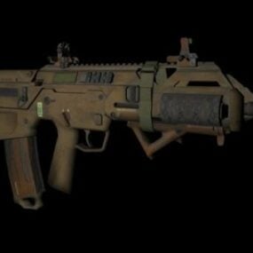 Army Msbs Assault Rifle Gun 3d model