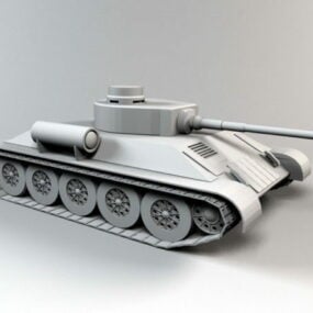Modelo 3d do tanque de batalha militar