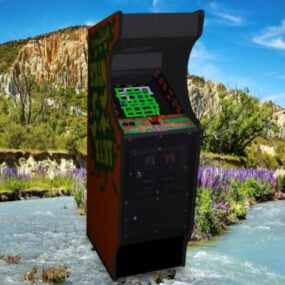 Hacer el modelo 3d de la máquina arcade Trax