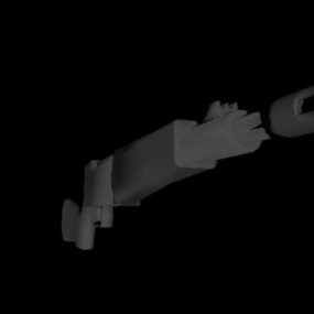Modello 3d della pistola d'attacco del fucile improvvisato