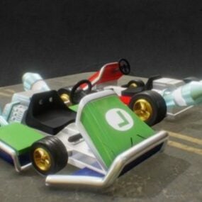 Vehículo Mario Kart modelo 3d