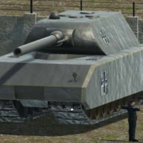 Model 3D czołgu ciężkiego Maus