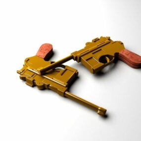 Vintage Pistole Plr16 3D-Modell