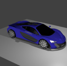 Model 1D niebieskiego samochodu sportowego McLaren P3