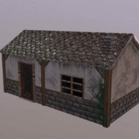 Vintage mittelalterliches Haus 3D-Modell