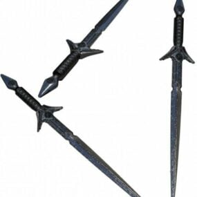 Mô hình 3d Bộ vũ khí kiếm thời trung cổ