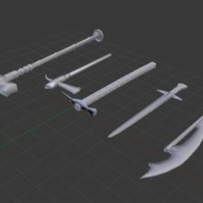 Pack d'armes médiévales modèle 3D
