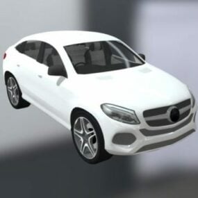 White Mercedes Benz Gle Car 3d model