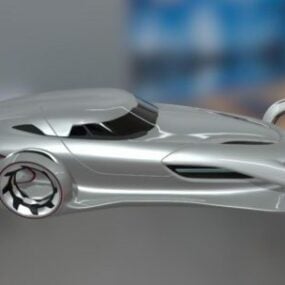 Model samochodu 3D Mercedes Benz Silver Arrow