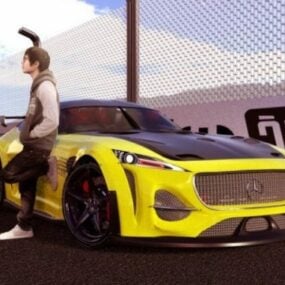 Voiture de sport Mercedes Amg Gts modèle 3D