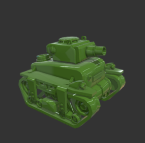 Modello 3d del concetto di carro armato da battaglia militare