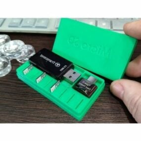 माइक्रो एसडी कार्ड ट्रैवल बॉक्स प्रिंट करने योग्य 3डी मॉडल