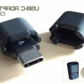 Druckbares Micro-USB-zu-USB-C-Adapter-3D-Modell