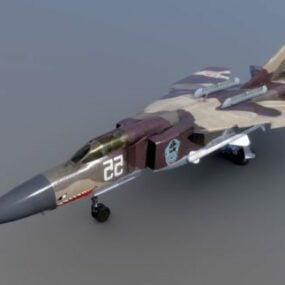 Mig23 Military Aircraft 3d-modell