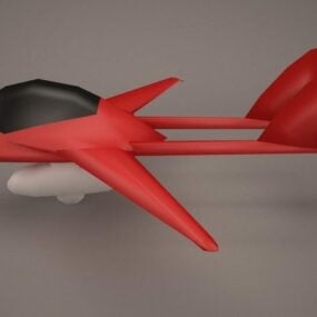 Militära flygplan Low Poly Concept 3d-modell
