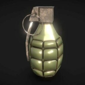 陆军军用手榴弹3d模型