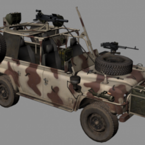 Militärisches 3D-Modell mit Tarnung für Geländewagen