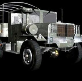 Rover Truck Vehicle With Wolf 3d model