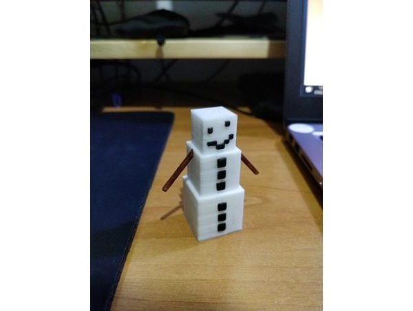 Printable Minecraft Snow Golem