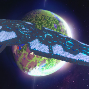 Minecraft Gaming 3d модель космічного корабля