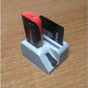 Druckbares Mini-USB-Stick-SD-Kartenhalter-3D-Modell