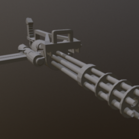 Mini zbraň Lowpoly 3D model zbraně