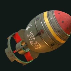 Modello 3d di mini arma nucleare
