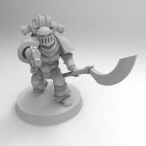 Marine Squad Leader Game Character 3d-modell