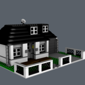 مدل سه بعدی طراحی خانه مدرن