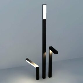 مدل سه بعدی طراحی نور کف مدرن LED