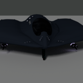 Futuristic Sci-fi Aircraft Concept 3d model
