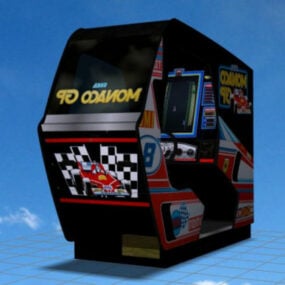 Modelo 3d da máquina de arcade Monaco Gp