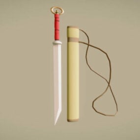 Weapon Sword And Scabbard 3d model