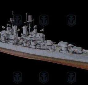 Croiseur de la Marine Montpellier modèle 3D