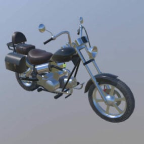 Old Blue Unicycle 3d model