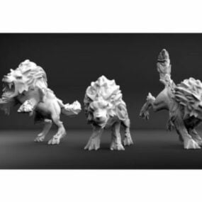 Wolf läuft 3D-Modell