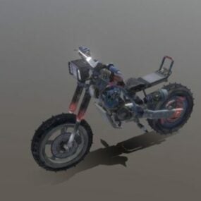 Model 3d Kendaraan Motocross Bike