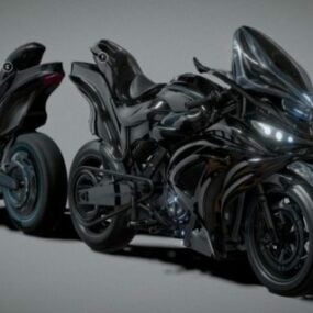 文森特·布莱克摩托车3d模型